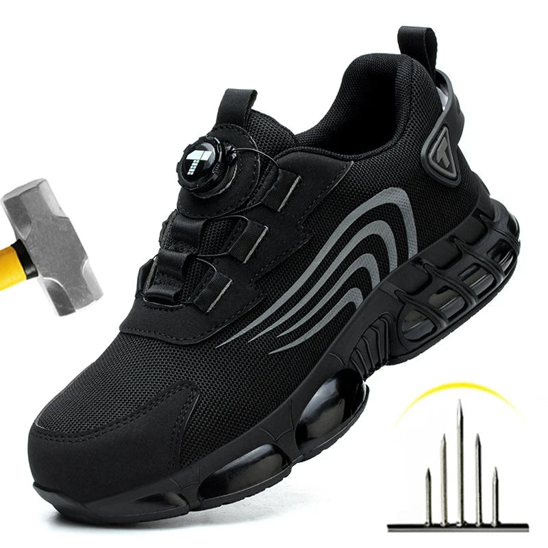 Mannen Werkschoenen S3 Met Roterende Knop Voor Werk En Casual Gebruik 0
