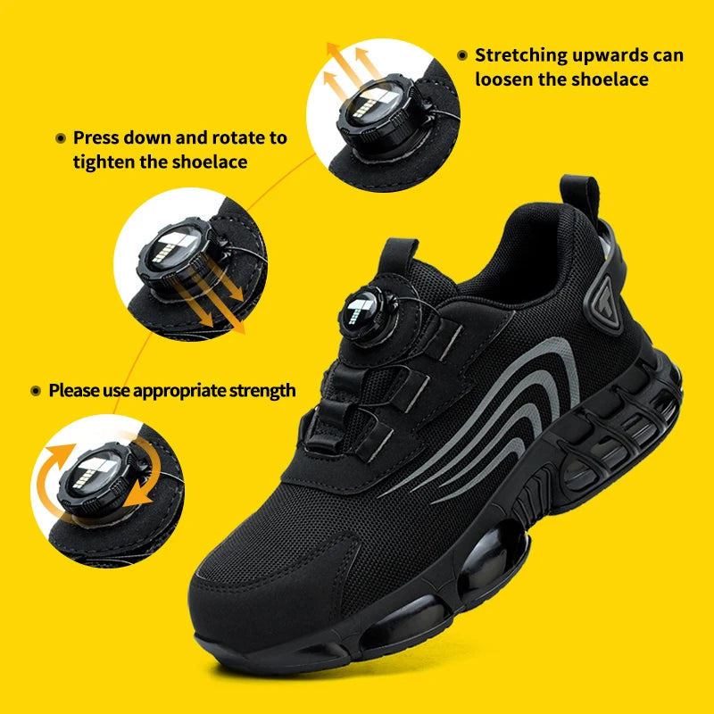 Mannen Werkschoenen S3 Met Roterende Knop Voor Werk En Casual Gebruik 2