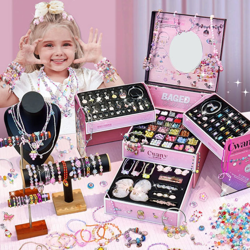 Meisjes DIY Sieraden Set met Bedelarmband 13