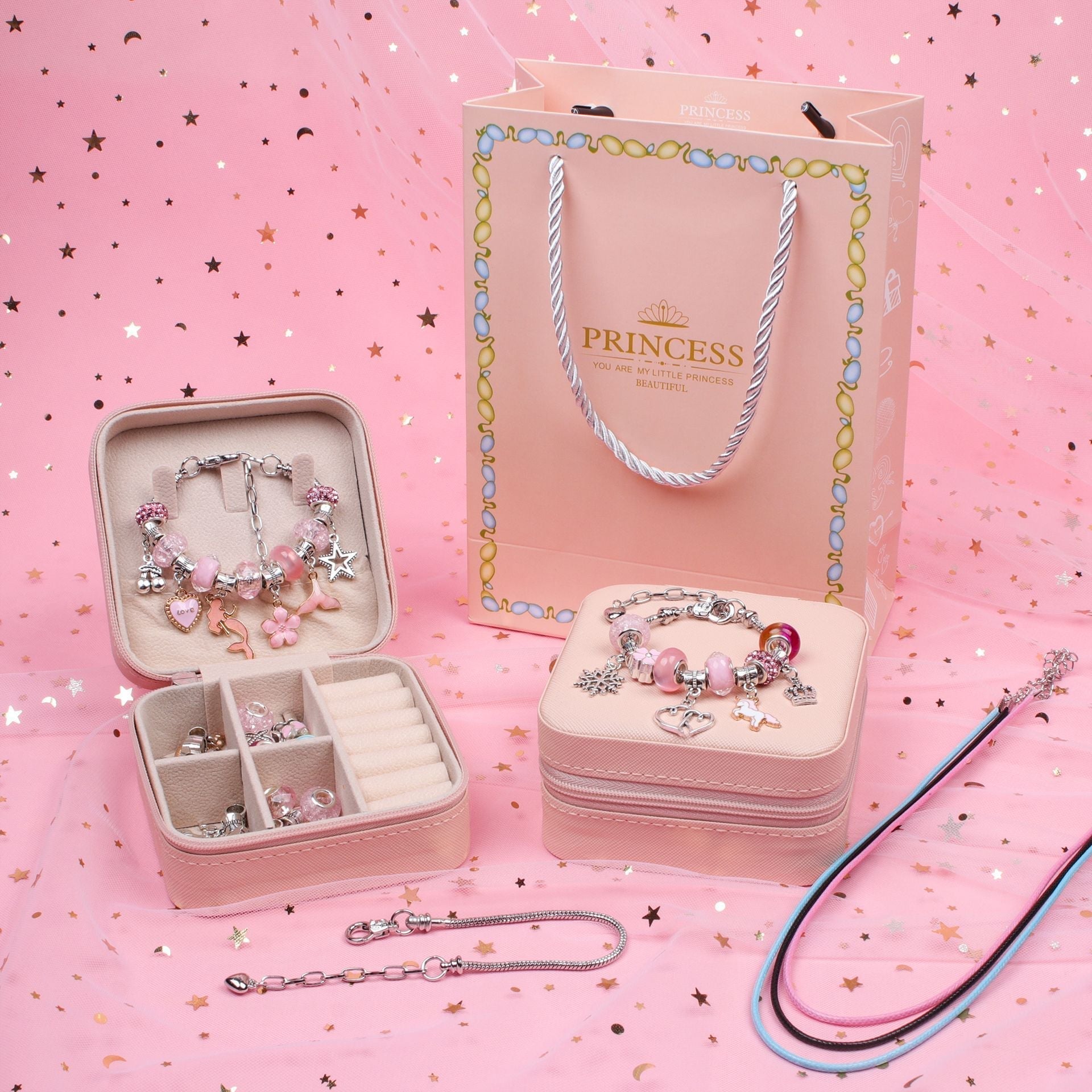 Meisjes DIY Sieraden Set met Bedelarmband 4