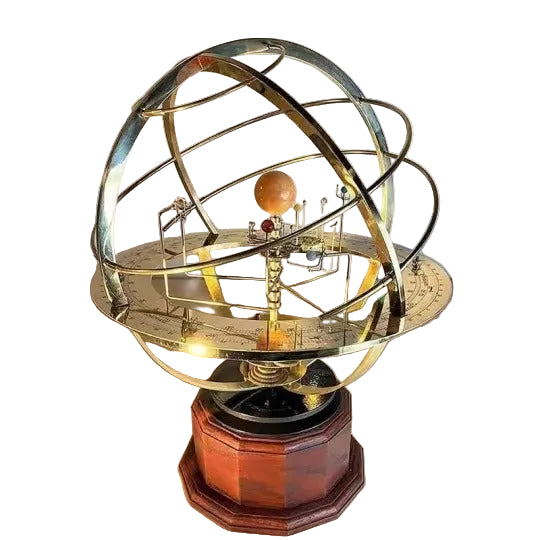 Messing Zonnestelseldisplay met 5 Nauwkeurig Vervaardigde Planeten 1