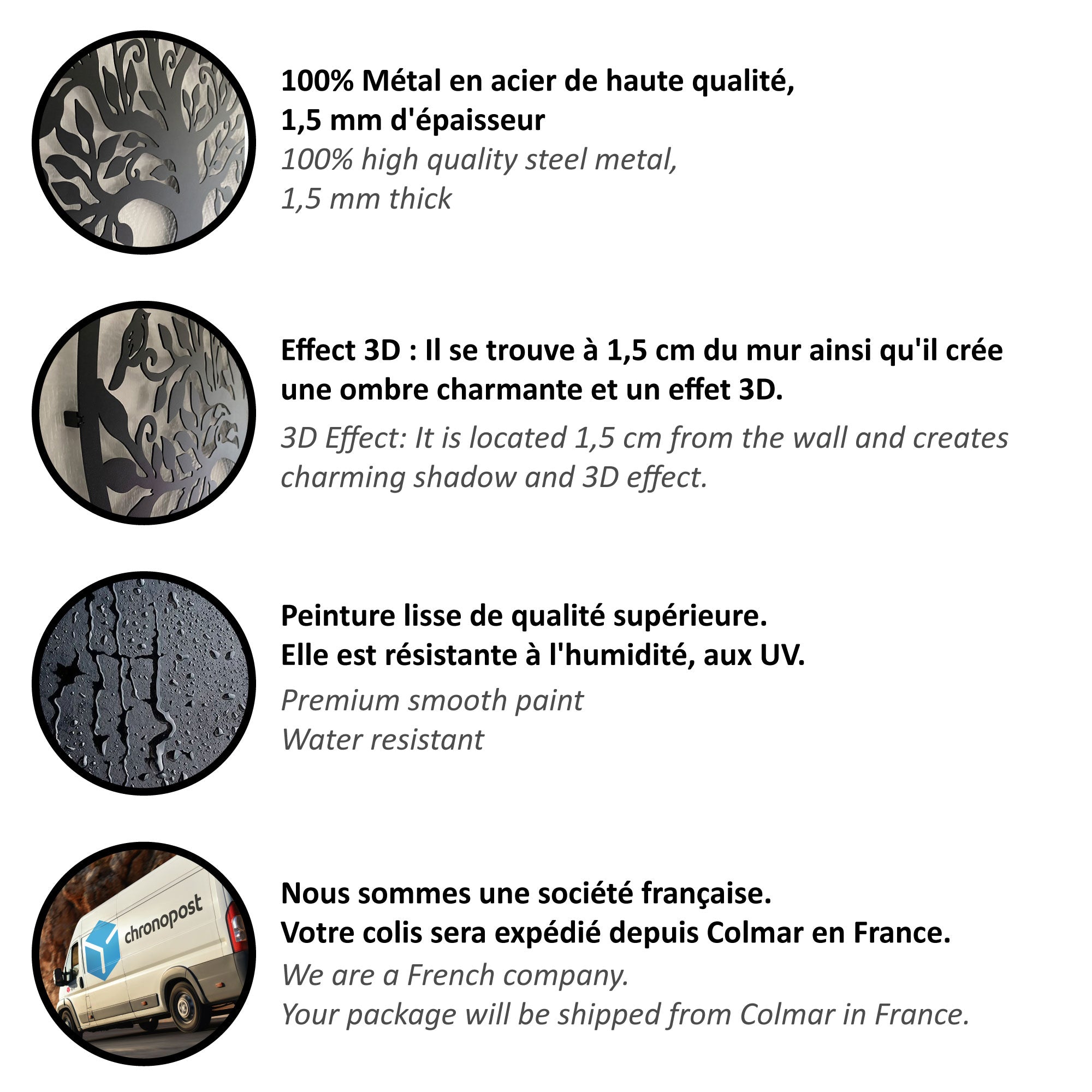 Metalen Wanddecoratie Vogels op Tak voor Interieur 8