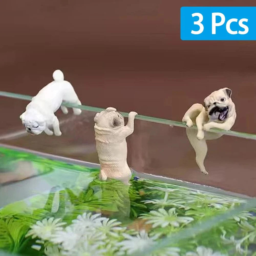 Mini Hond Ornament voor Aquarium Decoratie Cartoonstijl 0