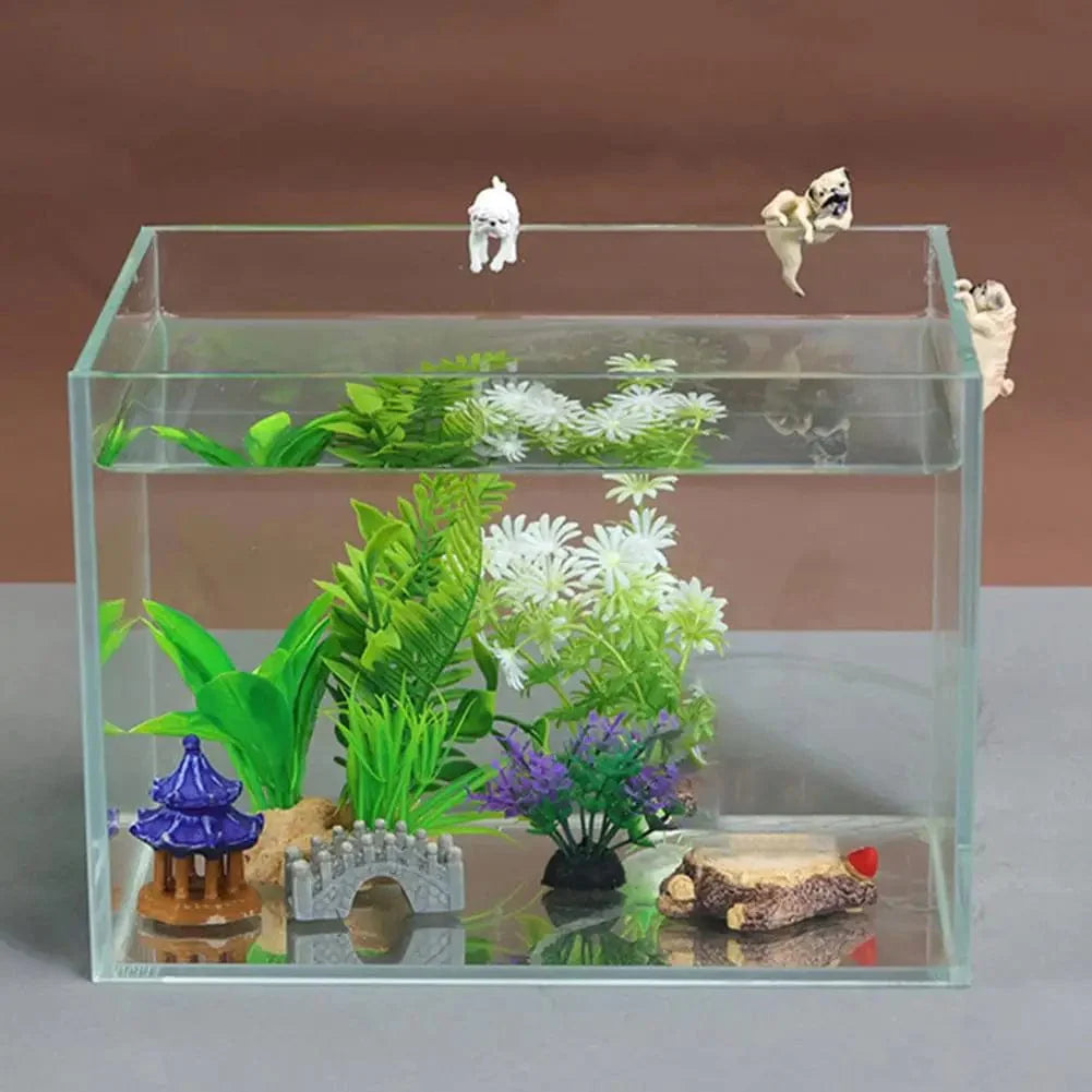 Mini Hond Ornament voor Aquarium Decoratie Cartoonstijl 2