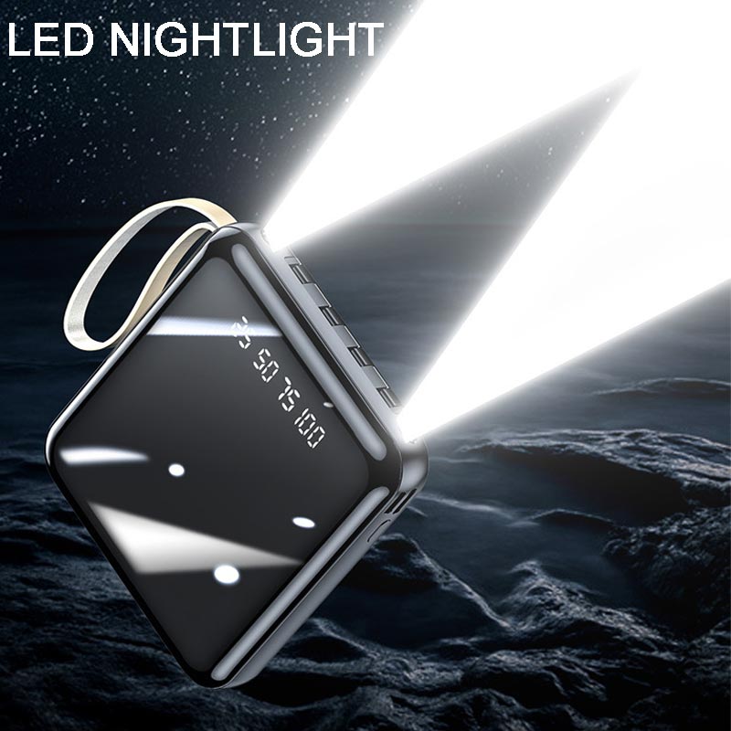 Mini Powerbank 20.000 mAh met Geïntegreerde Kabels 2