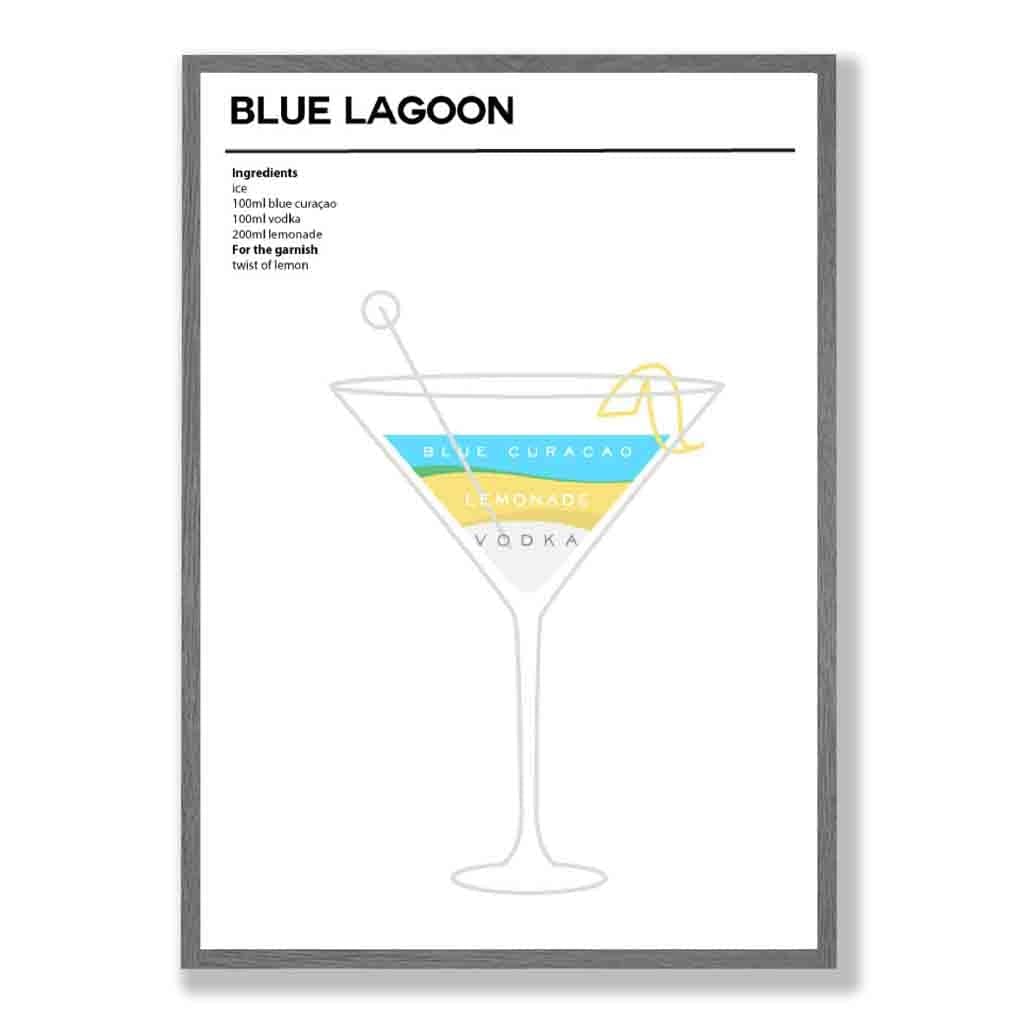 Minimalistische Cocktail Poster voor Thuisdecoratie 1