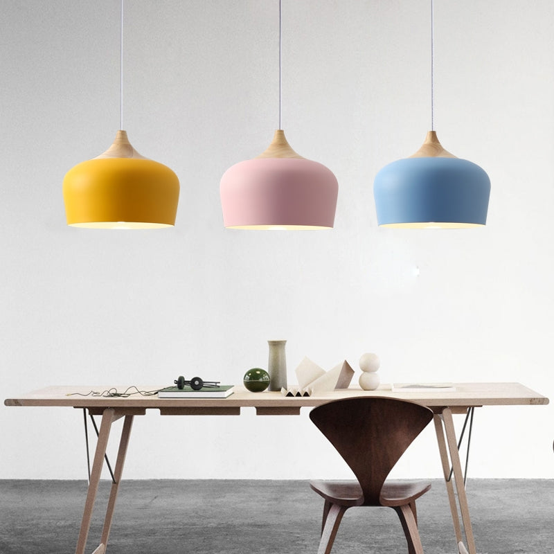 Minimalistische Hanglamp Met Pastel Koepel 2