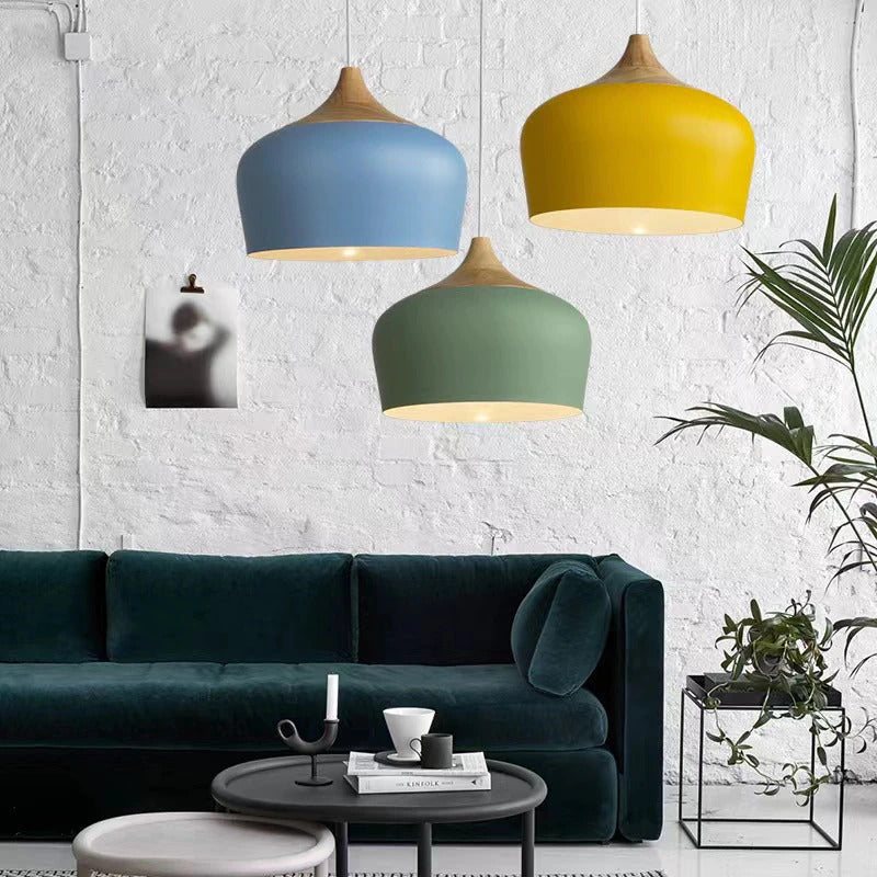 Minimalistische Hanglamp Met Pastel Koepel 5