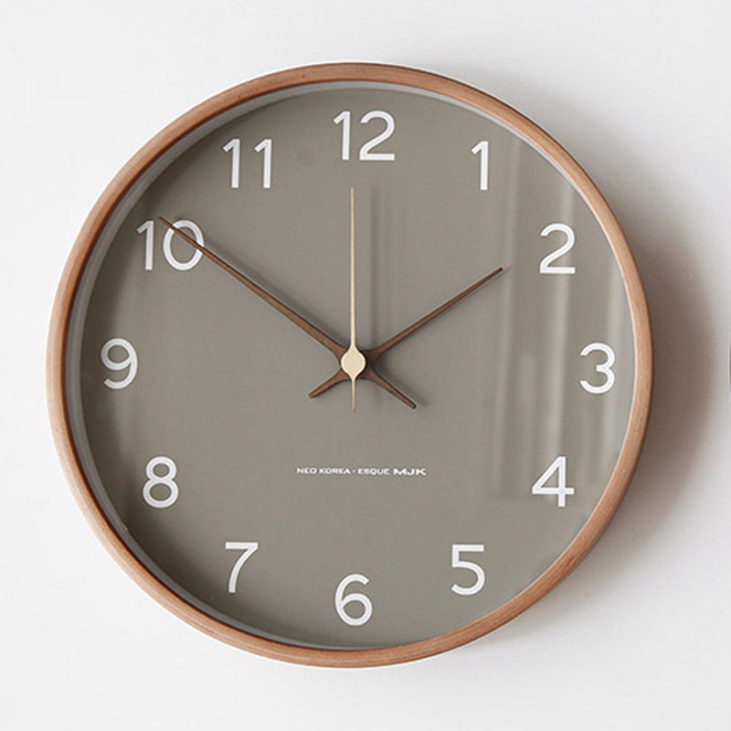 Minimalistische Wandklok Hout Stille Analoge Klok 0