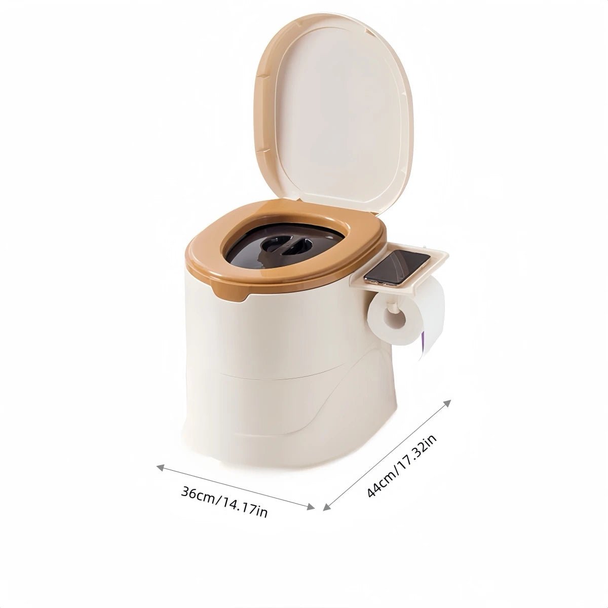 Mobiel Noodtoilet met Papierhouder en Geurbescherming 8