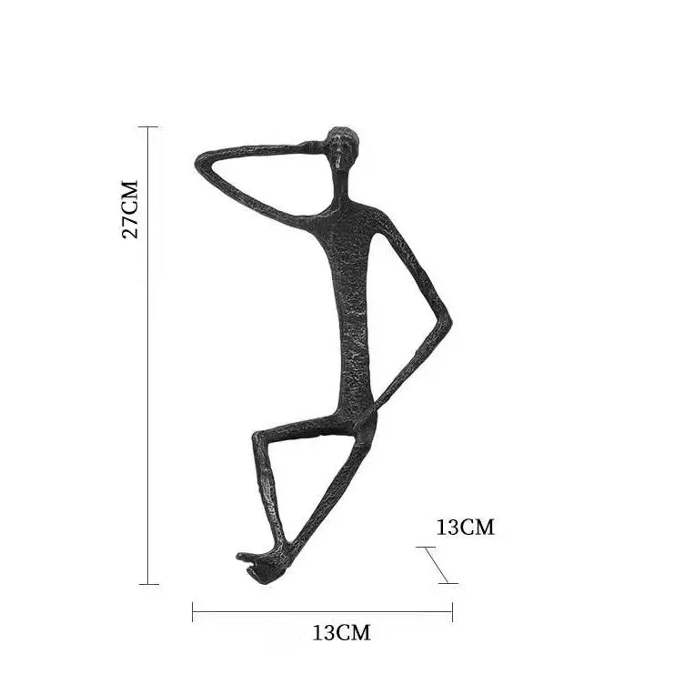 Moderne Abstracte Metalen Figuursculptuurset voor Thuisdecor 8