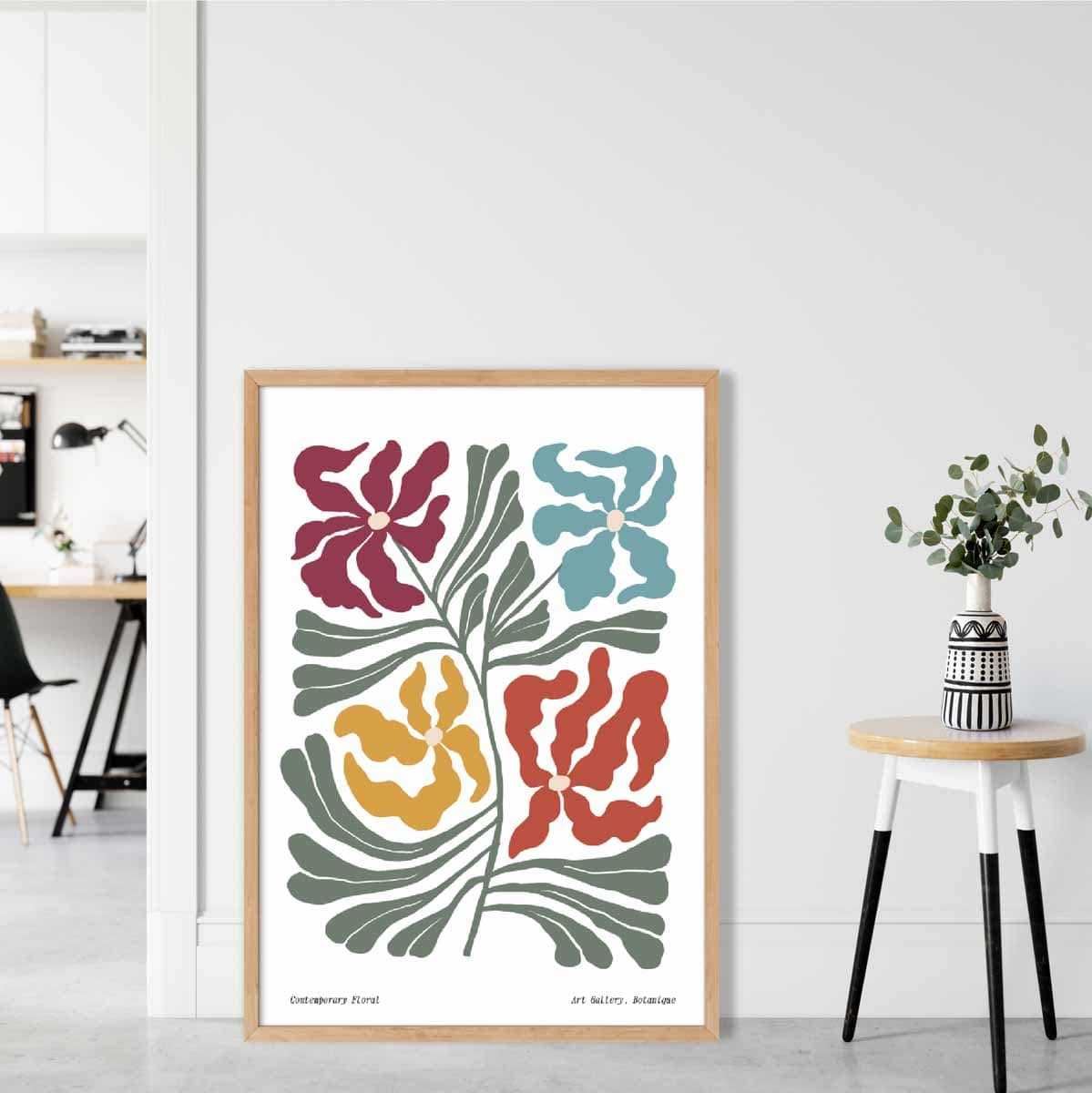 Moderne Botanische Bloemenposter Boho Stijl 1