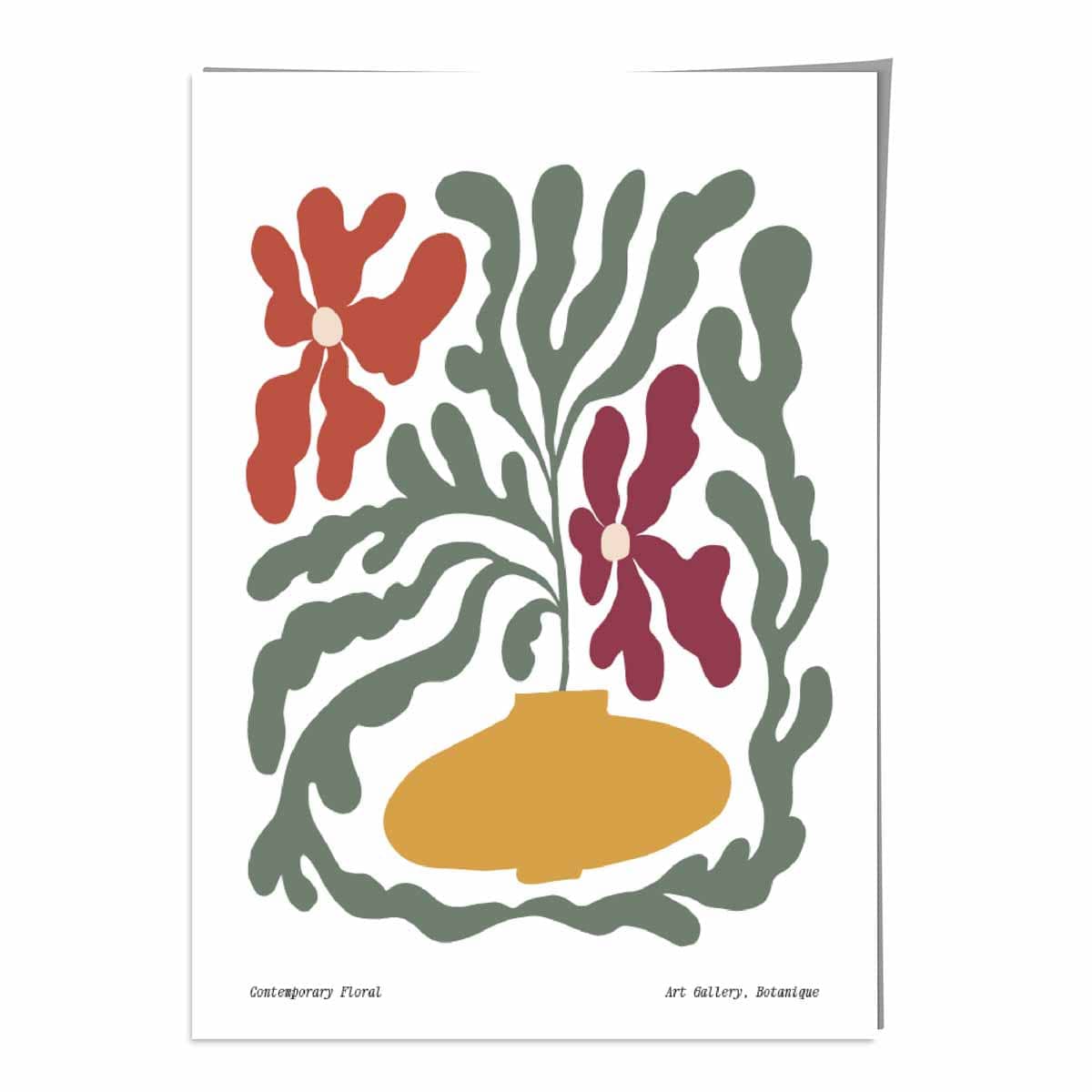 Moderne Botanische Bloemenposter voor Boho Interieur 0