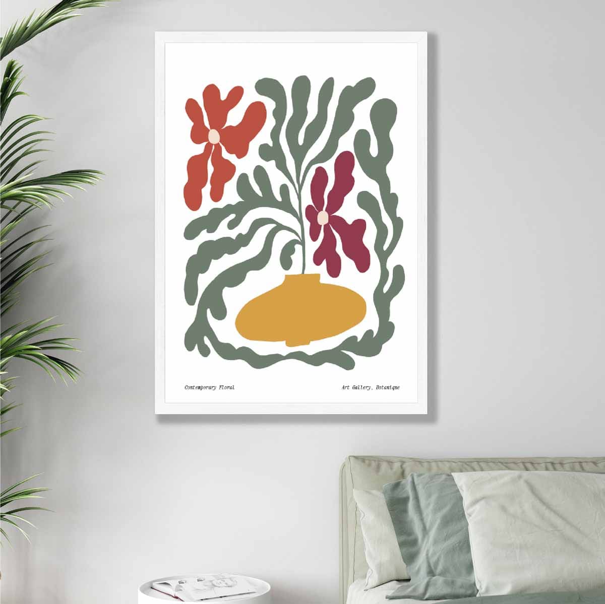 Moderne Botanische Bloemenposter voor Boho Interieur 4