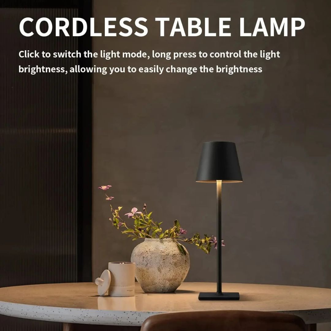 Moderne Bureaulamp LED Oplaadbaar met Aanraakbediening en Draadloos Ontwerp 5