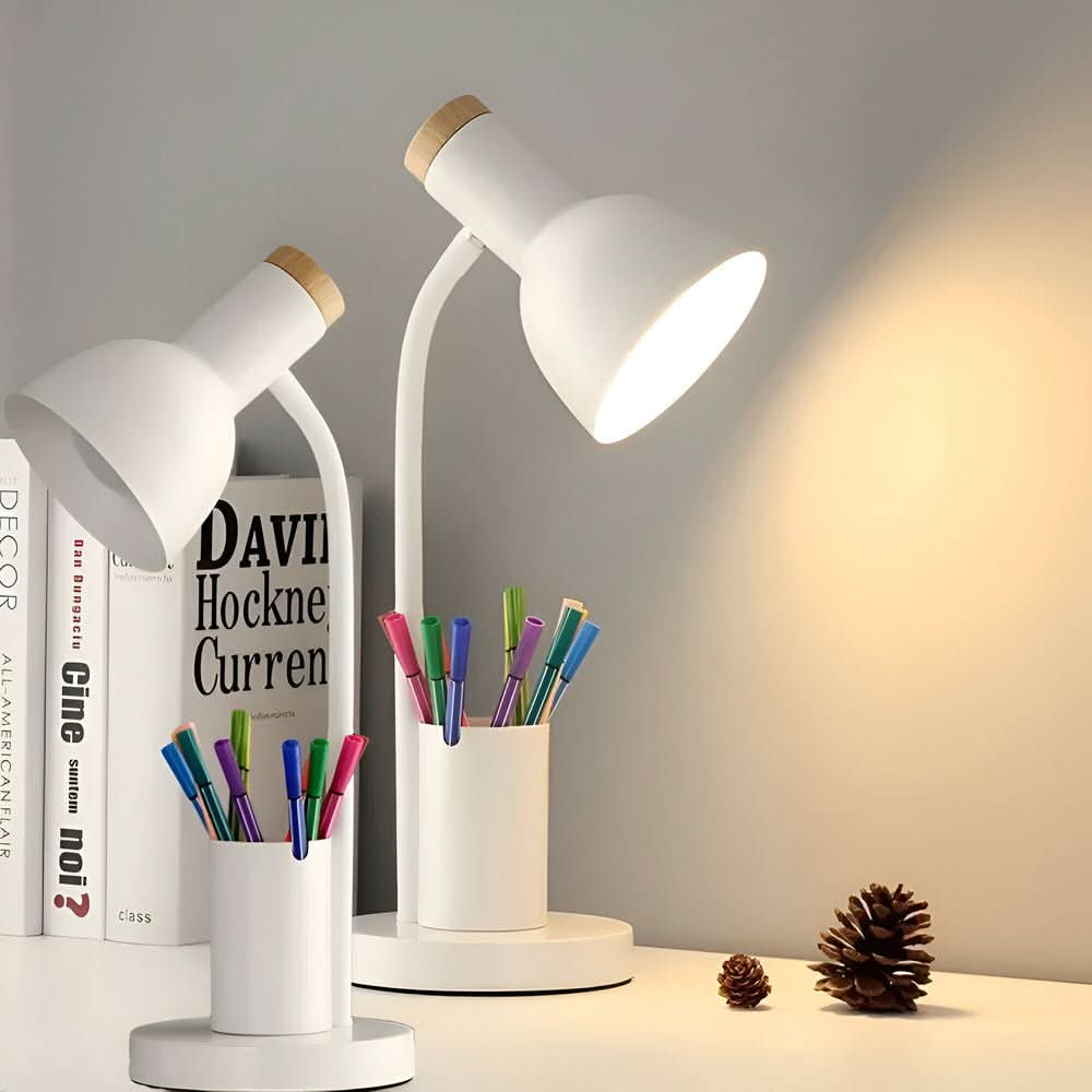 Moderne Bureaulamp LED met Penhouder en Verstelbare Lampkop 3