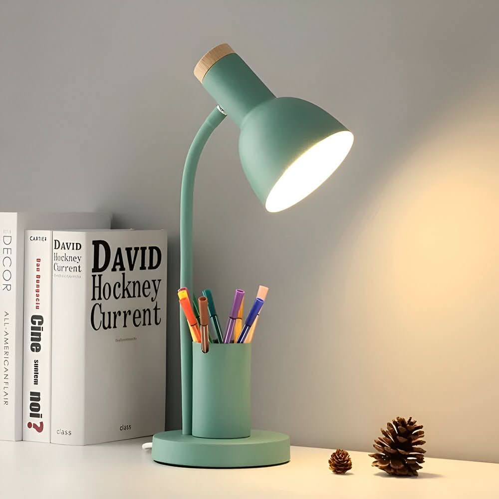 Moderne Bureaulamp LED met Penhouder en Verstelbare Lampkop 4