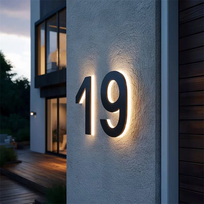 Moderne LED Huisnummers voor Buiten 1