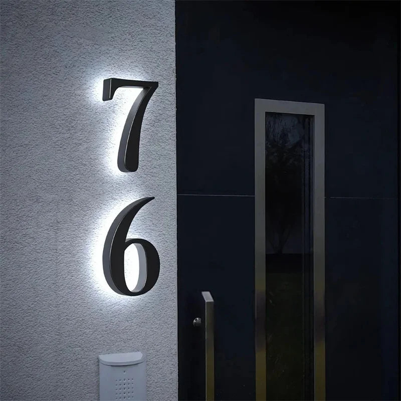 Moderne LED Huisnummers voor Buiten 5