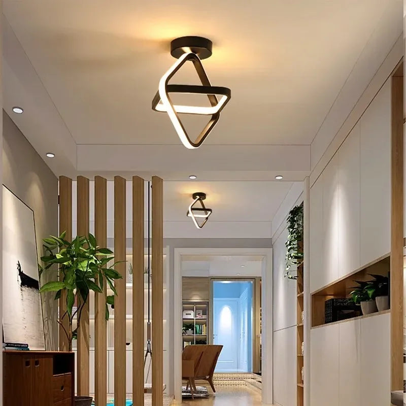 Moderne LED Plafondlamp met Creatief Ontwerp en 2 Ringen voor Woonkamer en Kantoor 1