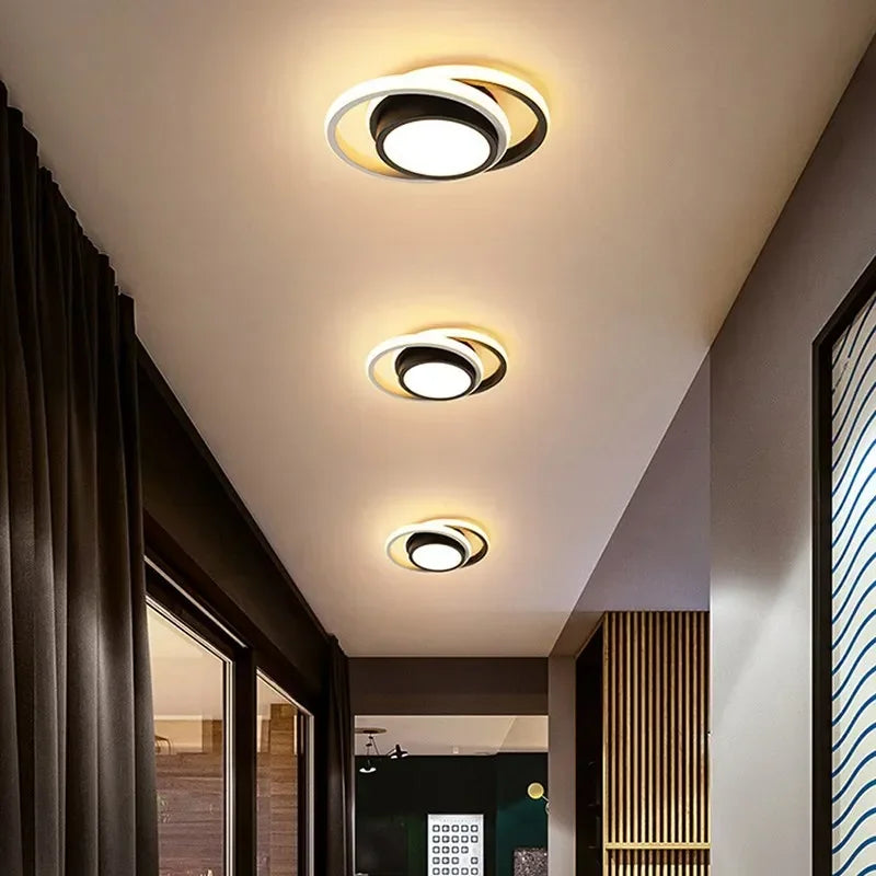 Moderne LED Plafondlamp met Creatief Ontwerp en 2 Ringen voor Woonkamer en Kantoor 2