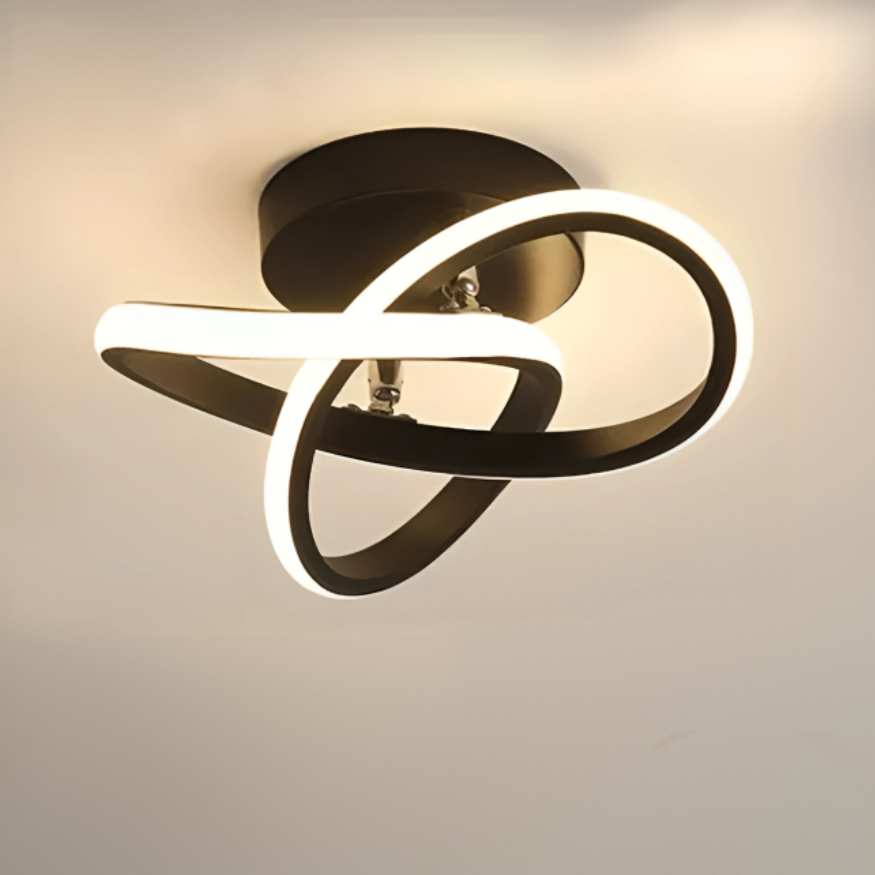 Moderne LED Plafondlamp met Creatief Ontwerp en 2 Ringen voor Woonkamer en Kantoor 6