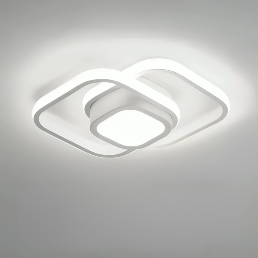 Moderne LED Plafondlamp met Creatief Ontwerp en 2 Ringen voor Woonkamer en Kantoor 7
