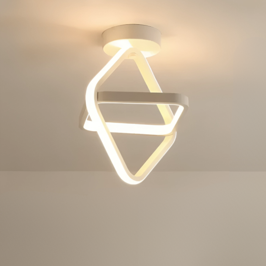 Moderne LED Plafondlamp met Creatief Ontwerp en 2 Ringen voor Woonkamer en Kantoor 9