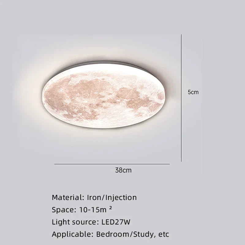 Moderne Plafondlamp Maanoppervlak Artistiek 4
