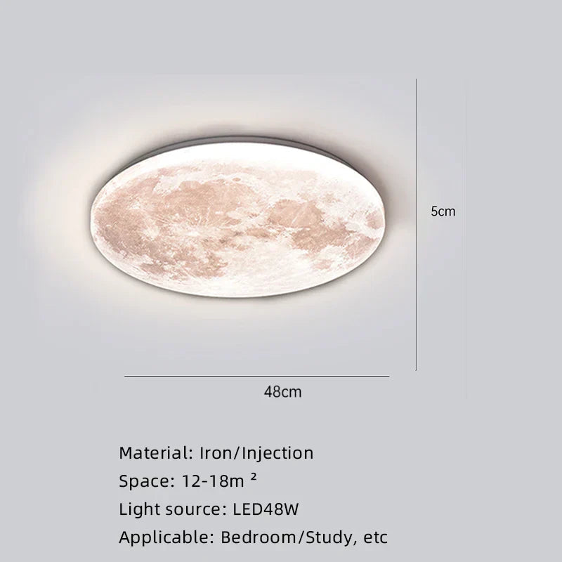 Moderne Plafondlamp Maanoppervlak Artistiek 6