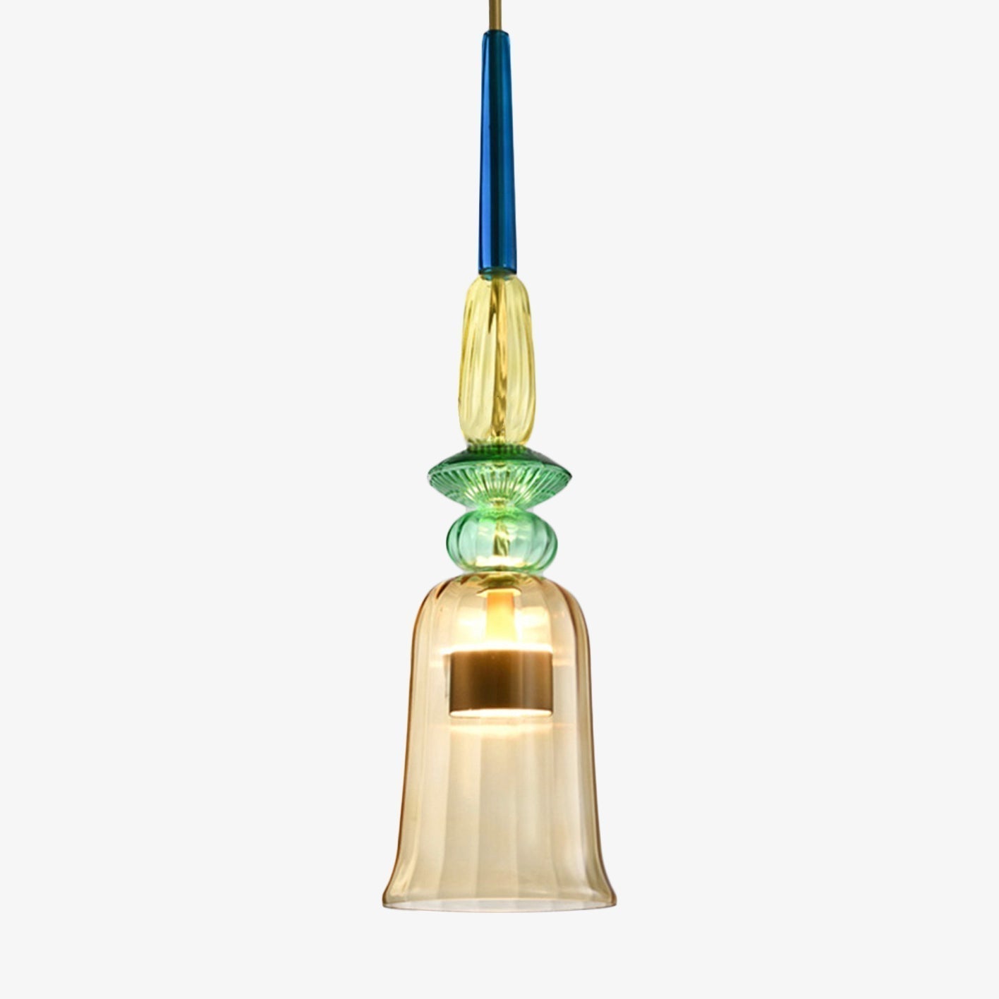 Moderne Plafondlamp Sofia met Gekleurd Glas 10