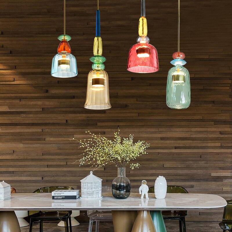 Moderne Plafondlamp Sofia met Gekleurd Glas 3