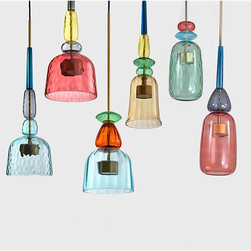 Moderne Plafondlamp Sofia met Gekleurd Glas 5