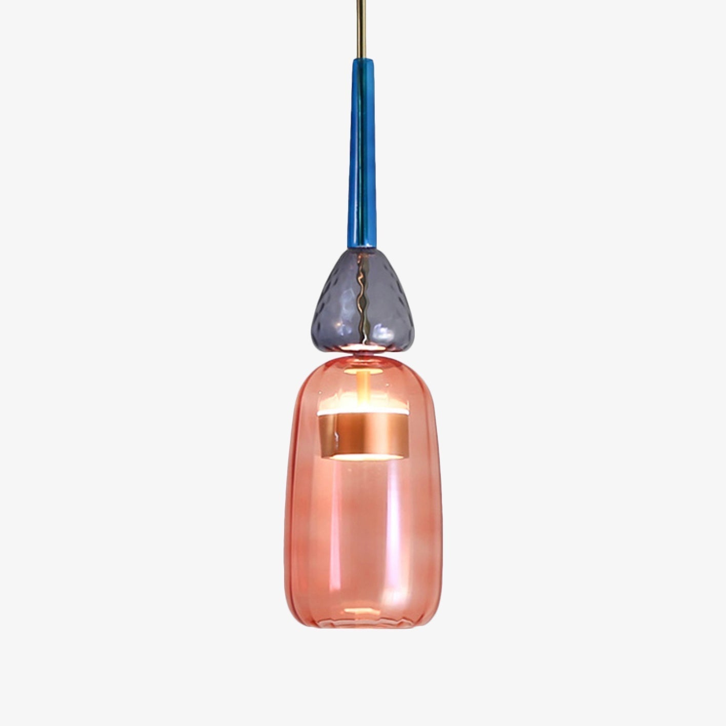 Moderne Plafondlamp Sofia met Gekleurd Glas 7