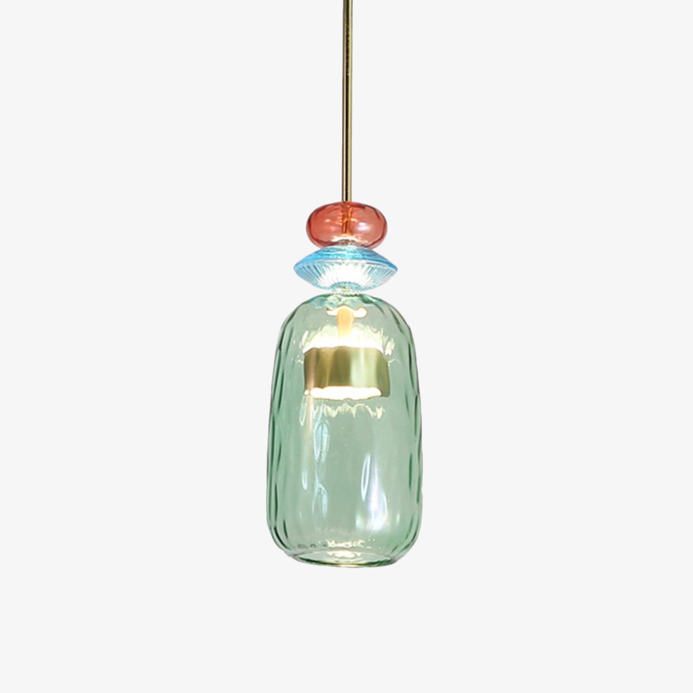 Moderne Plafondlamp Sofia met Gekleurd Glas 9