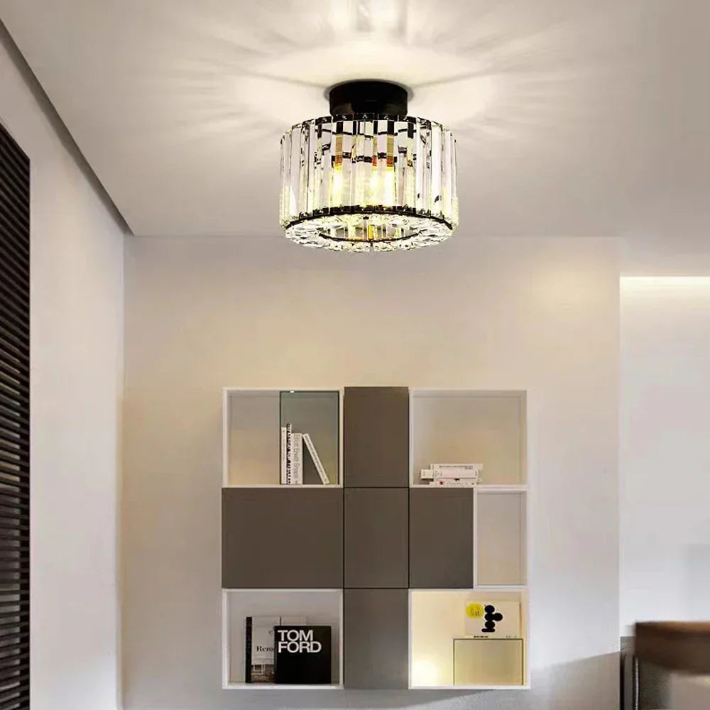 Moderne Plafondlamp met Kristallen Accenten voor Slaapkamer en Woonkamer 3