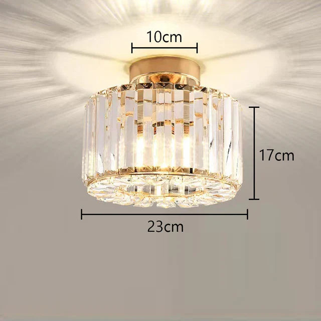 Moderne Plafondlamp met Kristallen Accenten voor Slaapkamer en Woonkamer 4