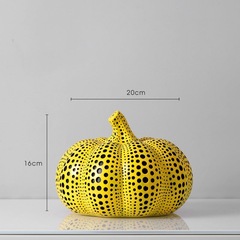 Moderne Pompoen Sculptuur Polkadot In Kusama-Stijl 6