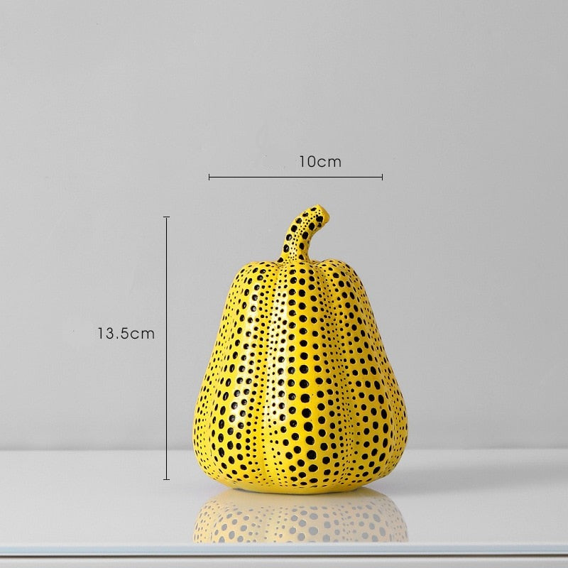 Moderne Pompoen Sculptuur Polkadot In Kusama-Stijl 7