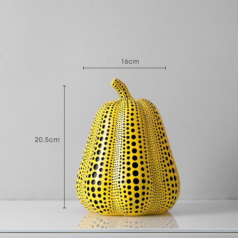 Moderne Pompoen Sculptuur Polkadot In Kusama-Stijl 8
