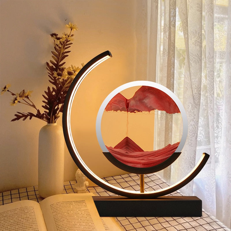 Moderne Tafellamp 3D Zandbak met Dynamische Verlichting 3