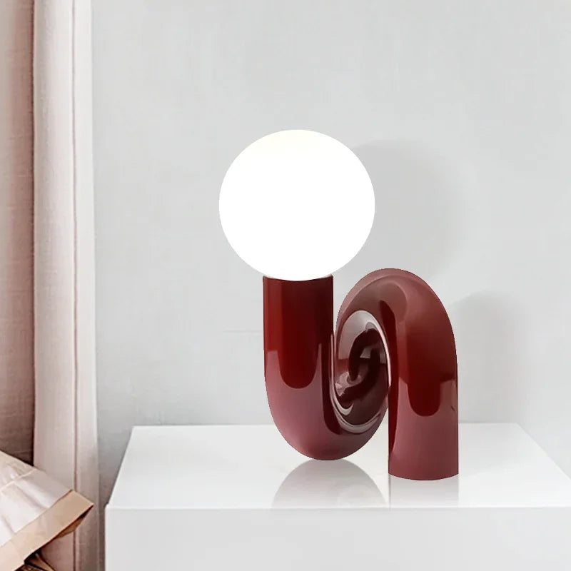 Moderne Tafellamp Glazen Bol Minimalistisch Design 2