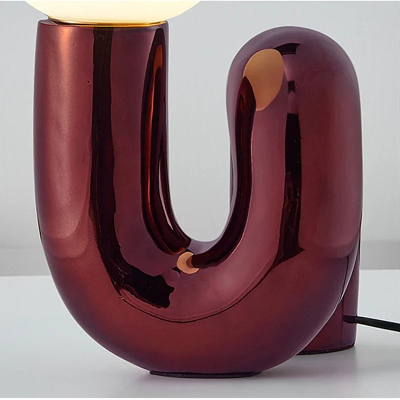 Moderne Tafellamp Glazen Bol Minimalistisch Design 3