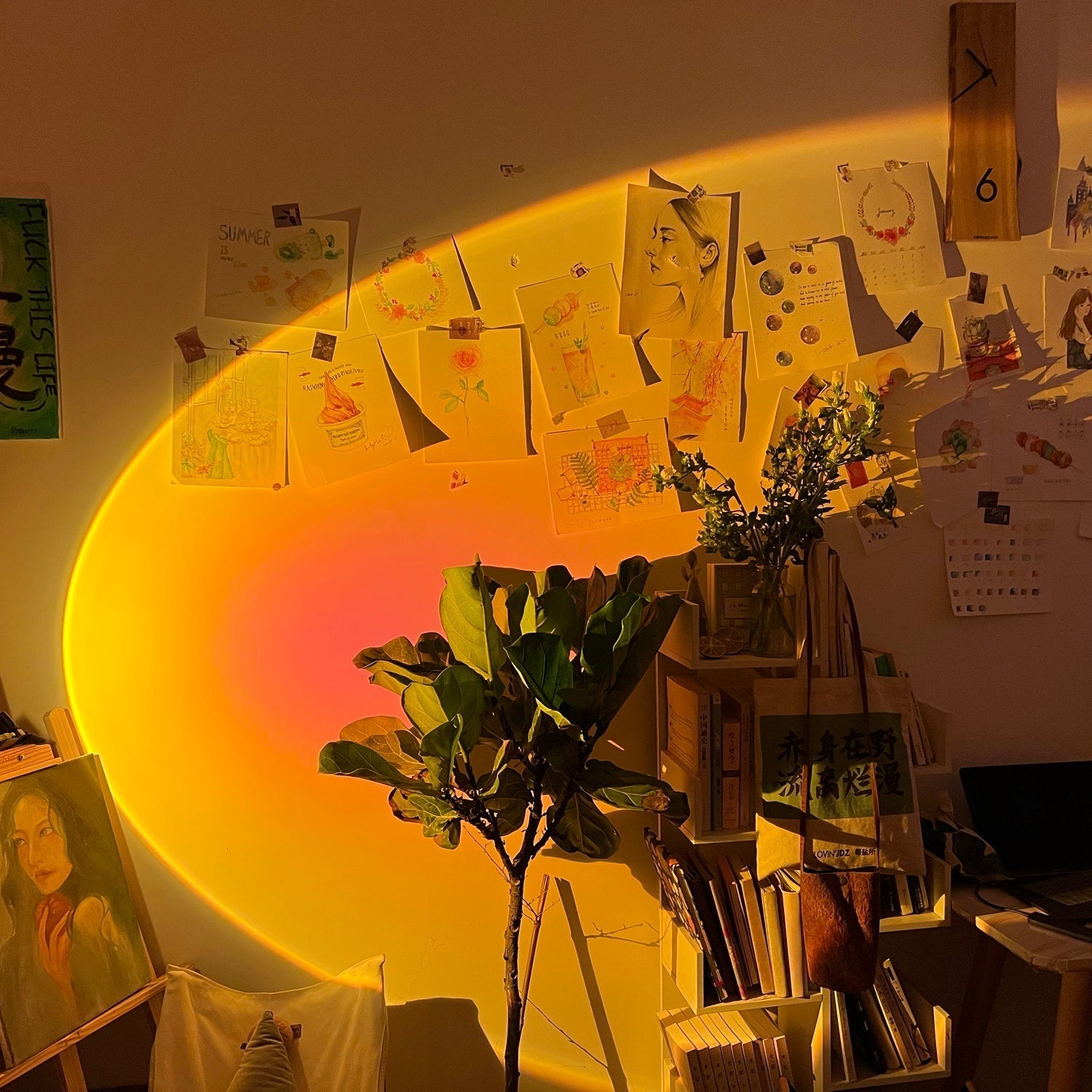 Moderne Vloerlamp met Kleurenprojector voor Woonkamer en Slaapkamer 3