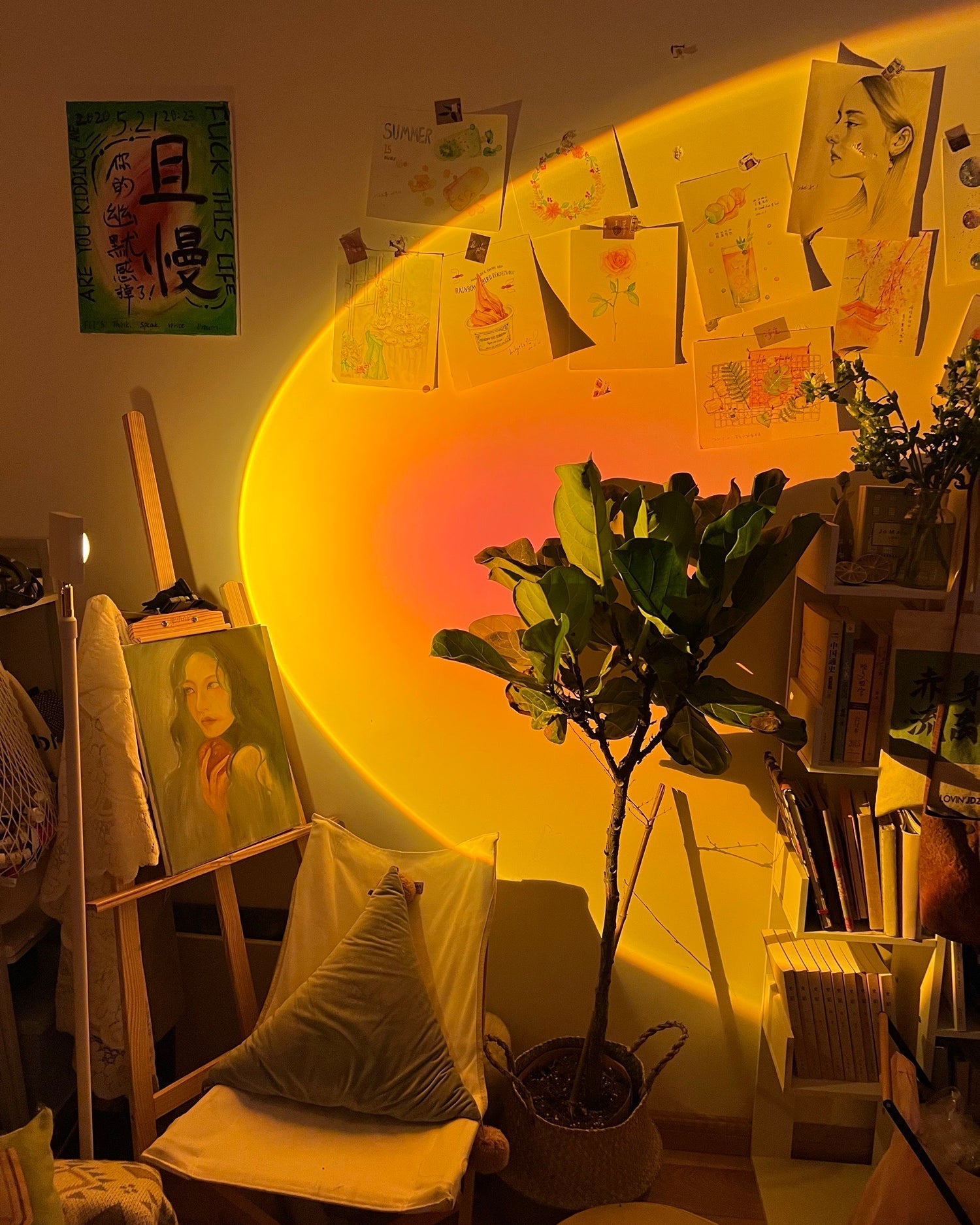 Moderne Vloerlamp met Kleurenprojector voor Woonkamer en Slaapkamer 7