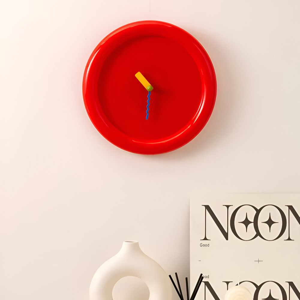 Moderne Wandklok 30 cm Kleurvol Design 6