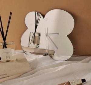 Moderne Wandklok Bloemvormig Met Spiegelafwerking Voor Woonkamer 6