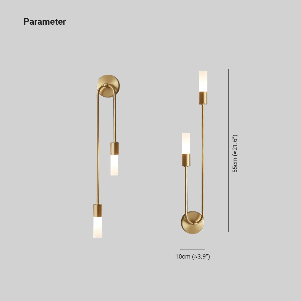 Moderne Wandlamp Goud Minimalistisch Design 2