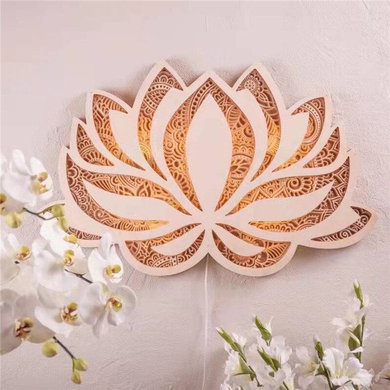 Moderne Wandlamp Lotus Mandala LED 3