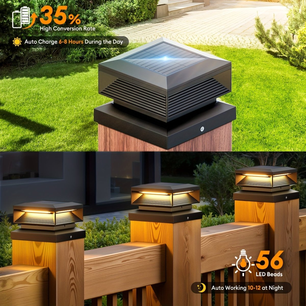 Moderne Zonne-energie Paalverlichting voor Buiten 5